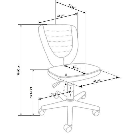 Chaise étudiante Toby - rose