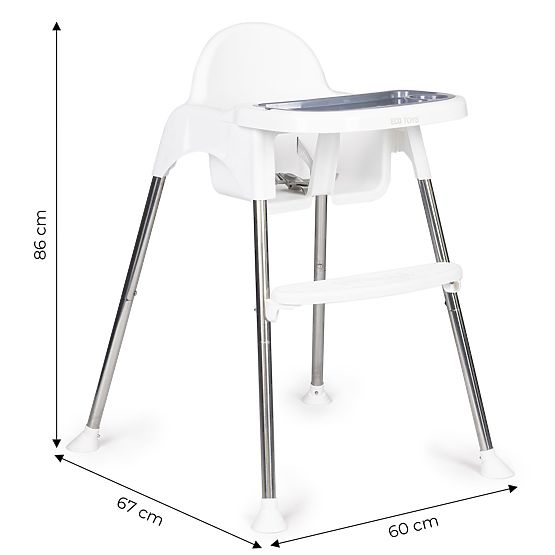 Chaise haute 2 en 1 avec plateau et ceintures ECOTOYS
