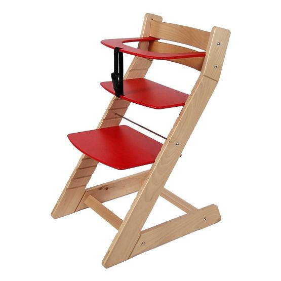Chaise haute évolutive UNIZE - rouge