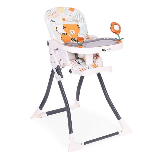 Chaise haute pliante pour enfants avec jouets ECOTOYS