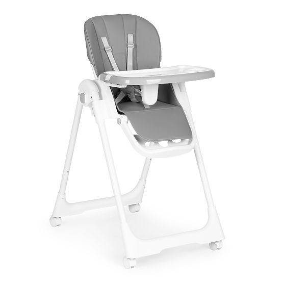 Chaise haute réglable, cuir écologique, ceintures de sécurité, plateau double ECOTOYS