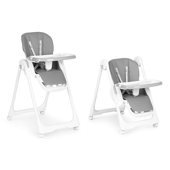 Chaise haute réglable, cuir écologique, ceintures de sécurité, plateau double ECOTOYS