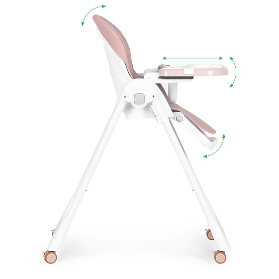 Chaise haute réglable, cuir écologique, sangles, plateau double ECOTOYS