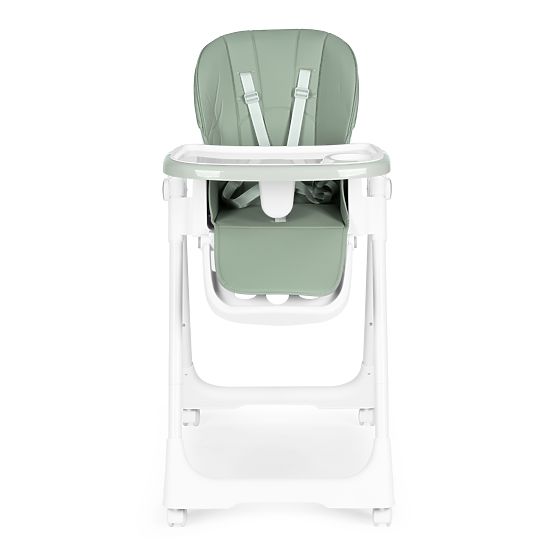 Chaise haute réglable en hauteur, cuir écologique, ceintures, double plateau ECOTOYS