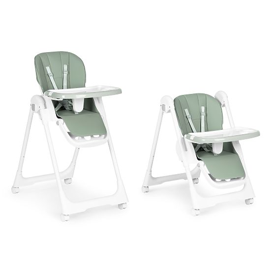 Chaise haute réglable en hauteur, cuir écologique, ceintures, double plateau ECOTOYS