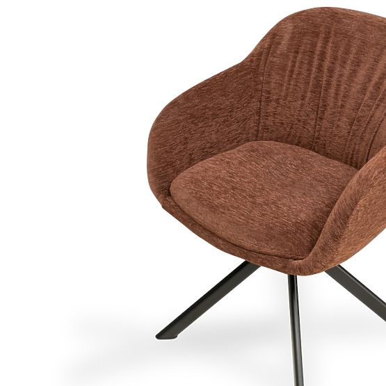 Chaise pivotante Kairo, brun-rouge