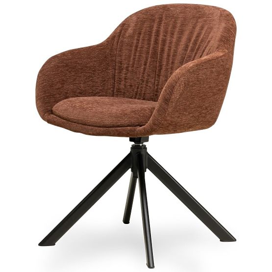 Chaise pivotante Kairo, brun-rouge