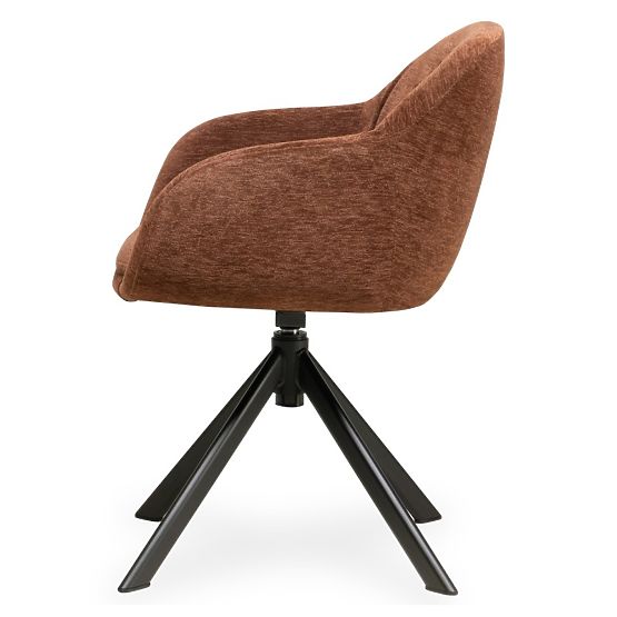Chaise pivotante Kairo, brun-rouge
