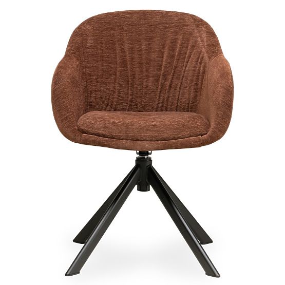 Chaise pivotante Kairo, brun-rouge