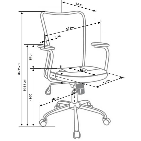 Chaise pour enfants ANDY - gris/noir