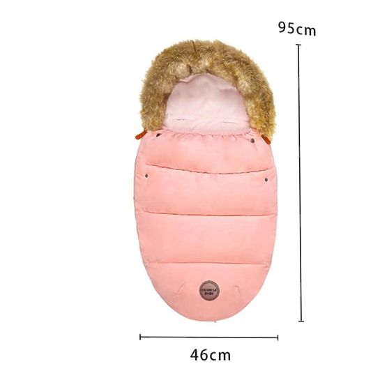 Chancelière d'hiver pour poussette Mouse - vieux rose