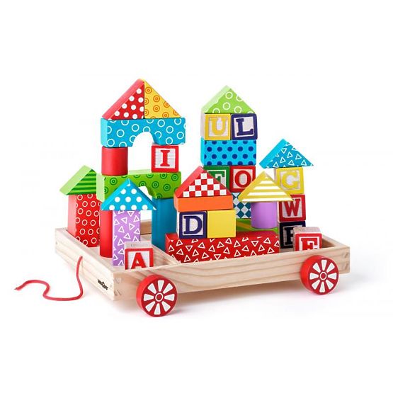 Chariot avec blocs 35 pièces