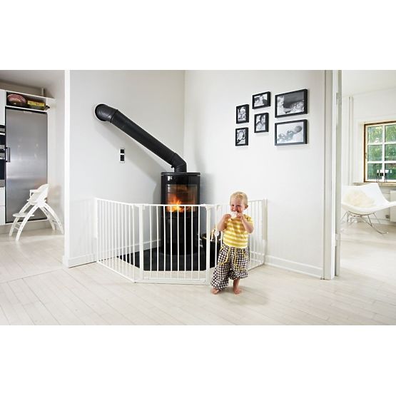 Cheminée barrière Baby Dan FLEX L -blanc