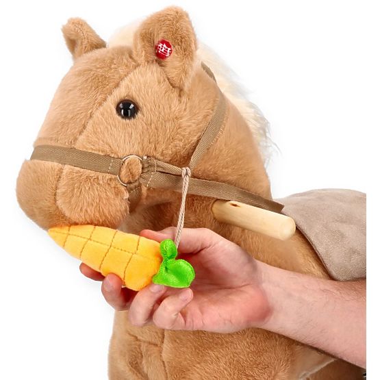 Cheval à bascule avec carotte