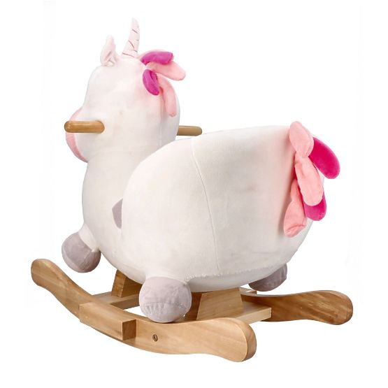 Cheval à bascule avec fauteuil doux licorne
