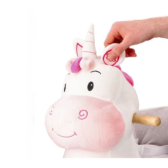 Cheval à bascule avec fauteuil doux licorne