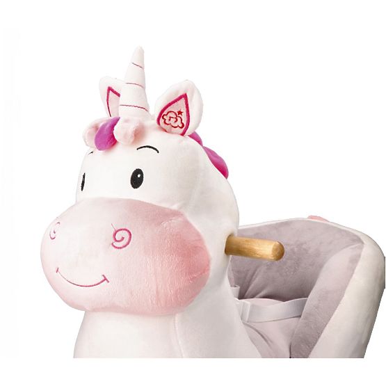 Cheval à bascule avec fauteuil doux licorne