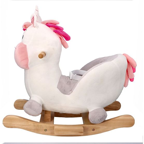 Cheval à bascule avec fauteuil doux licorne