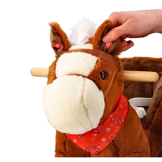 Cheval à bascule avec fauteuil et roulettes