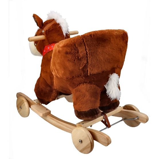Cheval à bascule avec fauteuil et roulettes