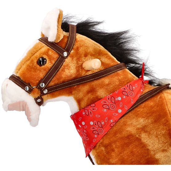 Cheval à bascule interactif marron