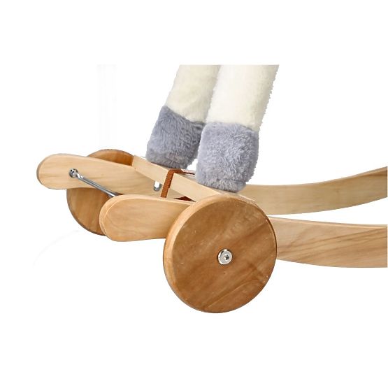 Cheval à bascule licorne doré avec roues