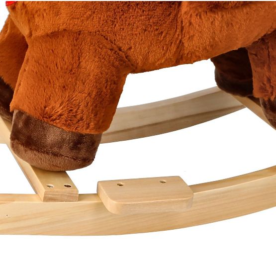 Cheval à bascule marron avec siège