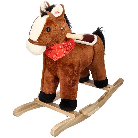 Cheval à bascule marron
