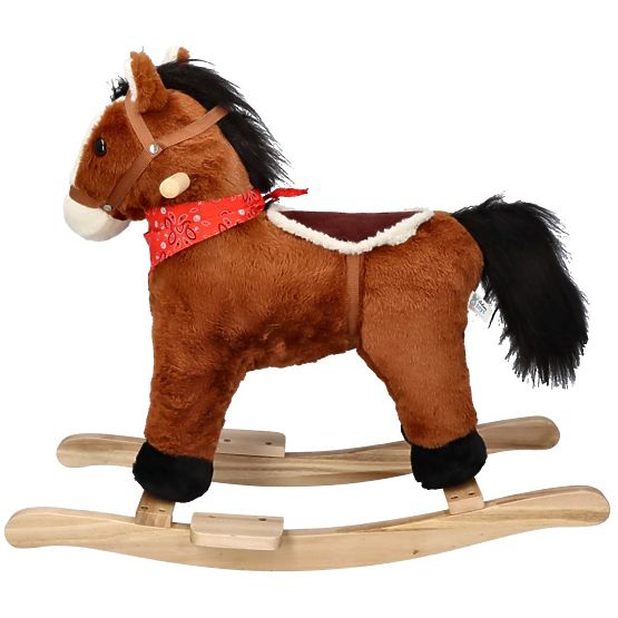 Cheval à bascule marron