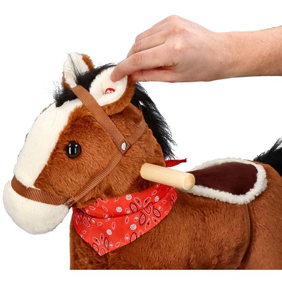 Cheval à bascule marron