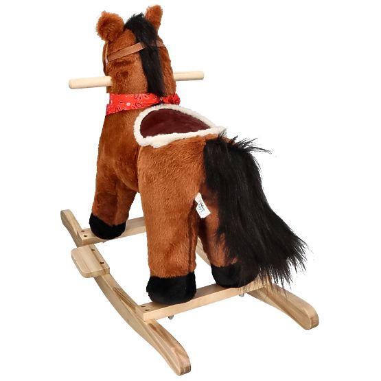 Cheval à bascule marron