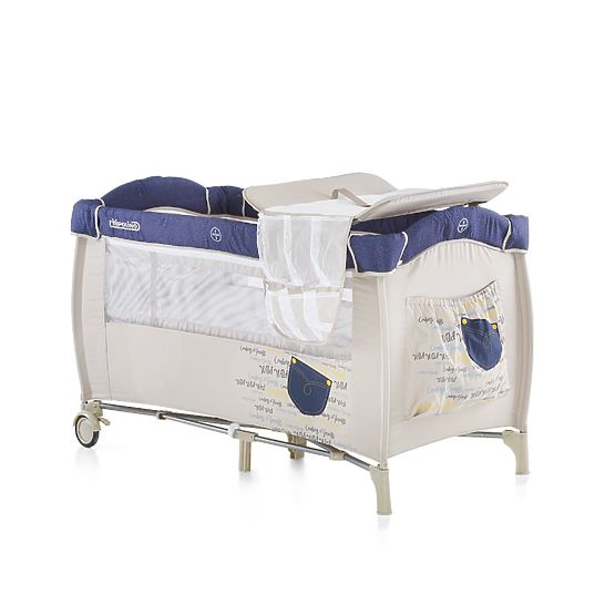 CHIPOLINO Voyage lit bébé Play stylo and Crib Bella - denim