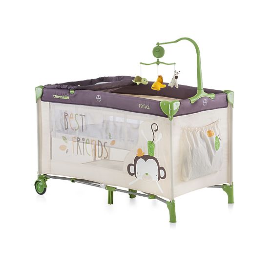 CHIPOLINO Voyage lit bébé Play stylo and Crib Mila - brown