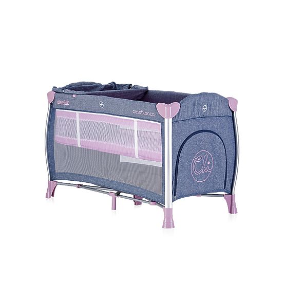 CHIPOLINO Voyage lit bébé Play stylo Casablanca - Pink Orchid