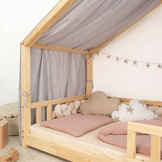 Ciel de lit pour lit bébé Leola Hip - gris