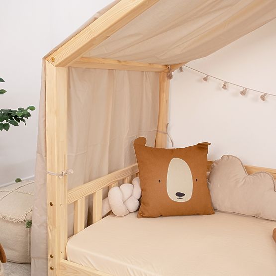 Ciel de lit pour lit cabane Leola Hip - beige