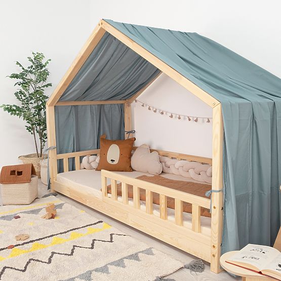 Ciel de lit pour lit cabane Leola Hip - vert