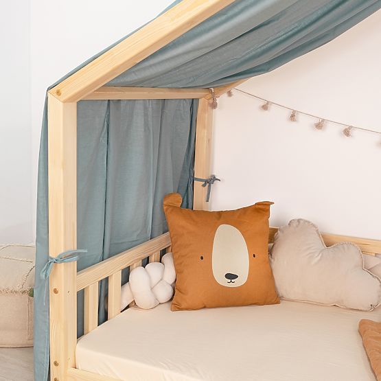 Ciel de lit pour lit cabane Leola Hip - vert
