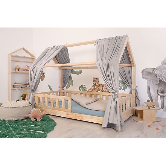 Baldaquin pour lit cabane Tea - gris