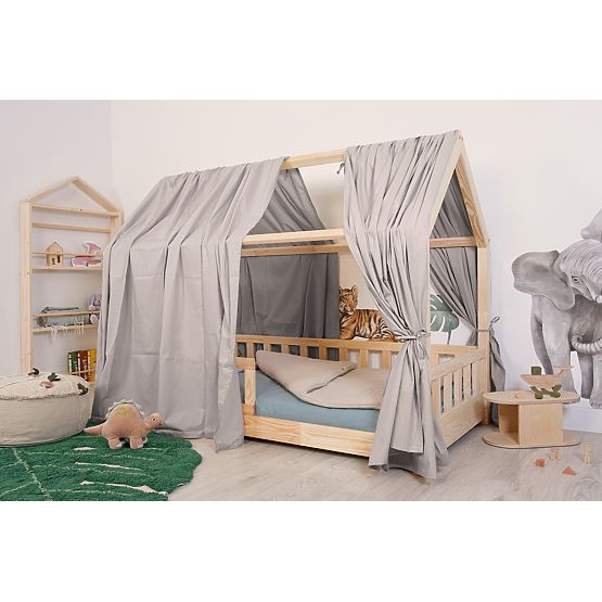 Baldaquin pour lit cabane Tea - gris