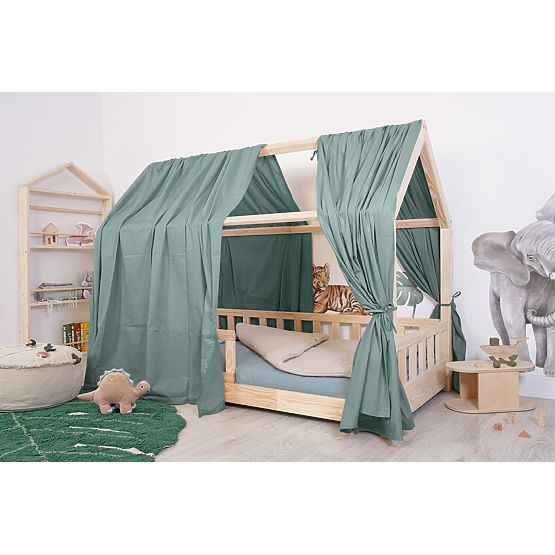 Baldaquin pour lit cabane Tea - vert