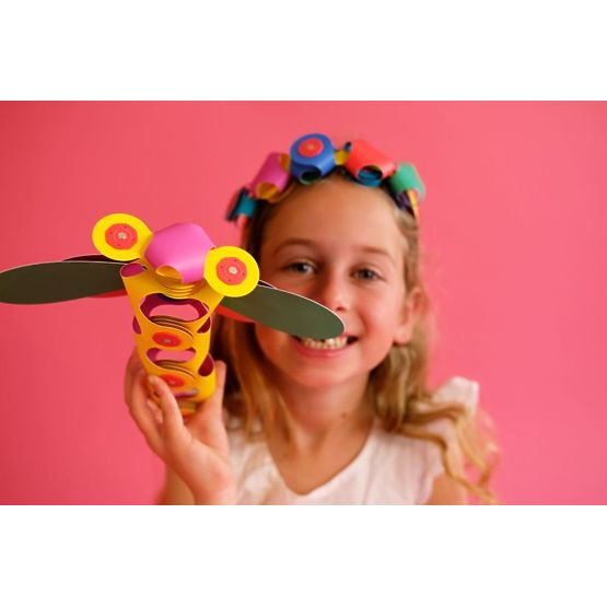 Clixo blocs magnétiques Crew pack, Rose-Jaune