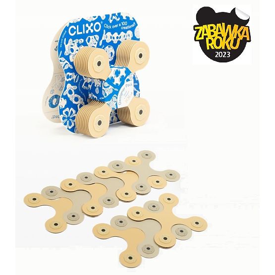 Clixo Designer Pack jeux de construction magnétiques Clixo, Beige