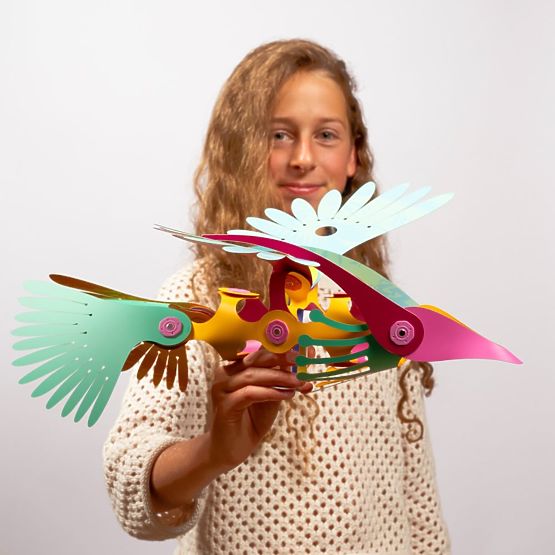 Clixo, Oiseaux tropicaux de la forêt tropicale, jeu de construction magnétique 22 pièces