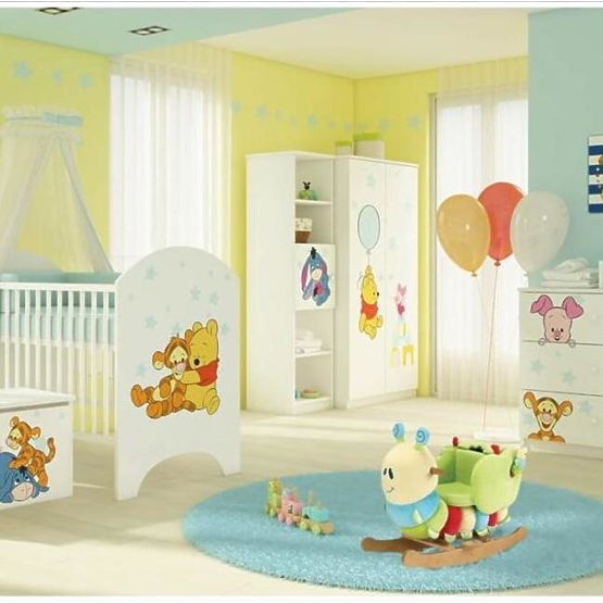 Coffre en bois pour jouets Disney - Winnie l'Ourson et ses amis