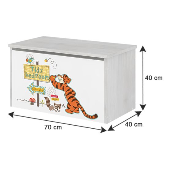 Coffre en bois pour jouets Disney - Winnie l'Ourson et ses amis