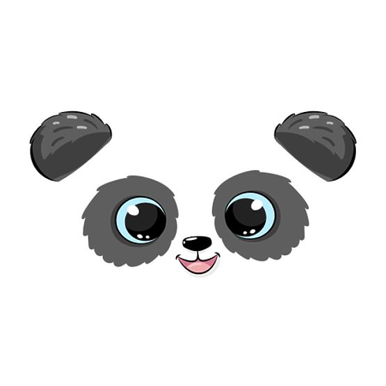 Coffre à jouets Daria blanc avec impression Panda