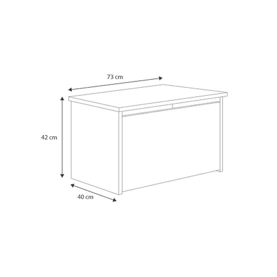 Coffre à jouets Daria blanc avec impression Princesse endormie