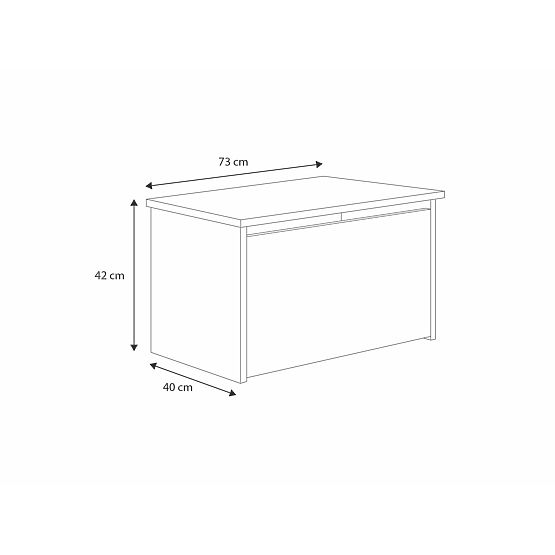 Coffre à jouets Daria blanc avec impression Requin