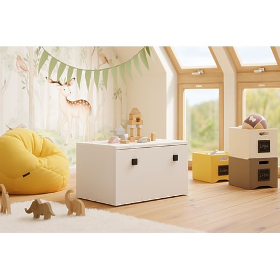 Coffre à jouets Inga - poignée noire